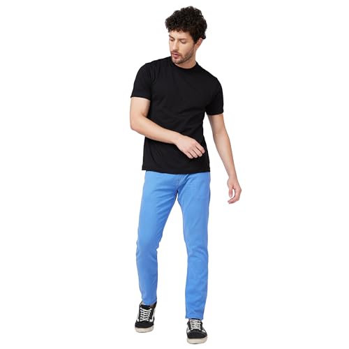 Image of Spykar Men's Kano Slim Fit Mid-Rise Jeans (Ankle Length)