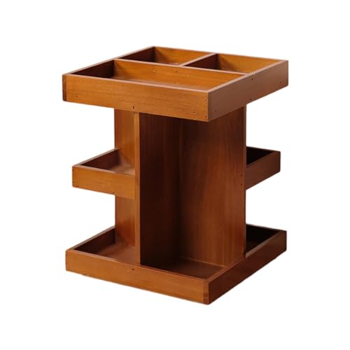 回転化粧品収納ボックスオーガナイザー化粧品ラック木製キッチンメイクアップラック