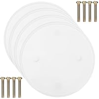 Gatuida Decken-Abdeckung: 4 Runde Abdeckplatten Für Schaltkästen Weiße Runde Flache Wandlochabdeckung Aus Kunststoff Mit 8 Metall-Mittelschrauben Für Das Homeoffice