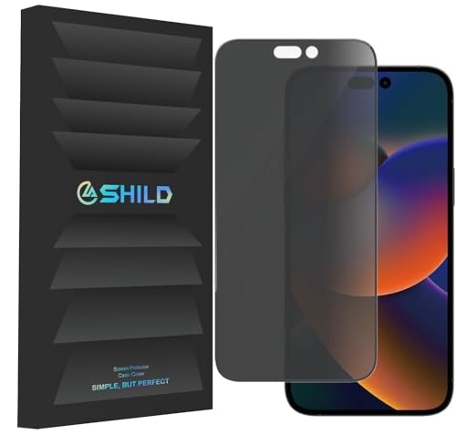Image of SHILD Privacy Tempered Glass Screen Protector Compatible for iPhone 12 Pro Max (6.7 Inches) - Edge-to-Edge Coverage, Anti-Spy, Easy Installation Kit, 9H Hardness, HD Clarity