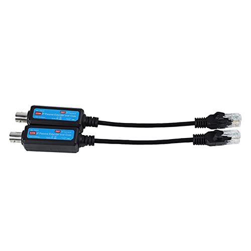 IP Network Receiver, 1 Pair 10/100MBPS 1CH Passive IP Network Coaxial Transmitter Receiver Extender for IP NVR Camera