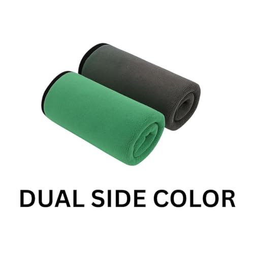 Image of Cleaning Cloth for Car, Bike & Home - Ultra Soft, Dual-Sided Green & Grey Towel - High Absorbent, Lint-Free, Scratch-Free - Reusable Washable 40X30 CM - Pack of 1 (Green)
