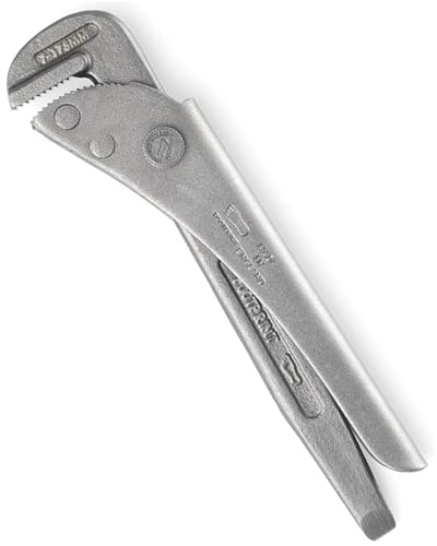 Image of Footprint Original Adjustable Pipe Wrench - 7 Inch/178mm Heavy Duty Strong and Rigid Drop Forged High Carbon Steel Pipe Grips/Spanner. Essential Plumbing Tools. for Plumbers and Heating Engineers.