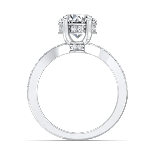 1 1/3 Carat - 3 1/2 Carat Round Shape Lab Grown Diamond Solitaire Engagement Ring | 10K, 14K Solid Yellow or White Gold Wedding Engagement Ring | D-F Color and VS Clarity3