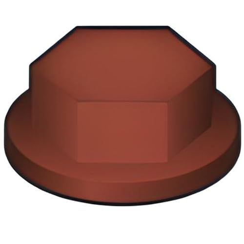 Bricoloco Tapas de protección para Tornillos y Tuercas hexagonales de Polietileno Alta Densidad- Tapón embellecedor de plastico para tapar Tornillos. (Rojo RAL 8004 - M8, 50)