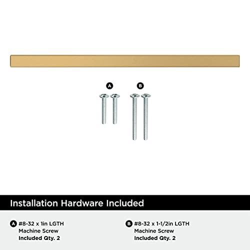 Image of Amerock 25 Pack 6-5 /16 inch Bar Pulls Square Champagne Bronze Drawer Pull