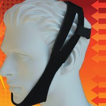 Premium Black Chin Strap in Front of Ear Style