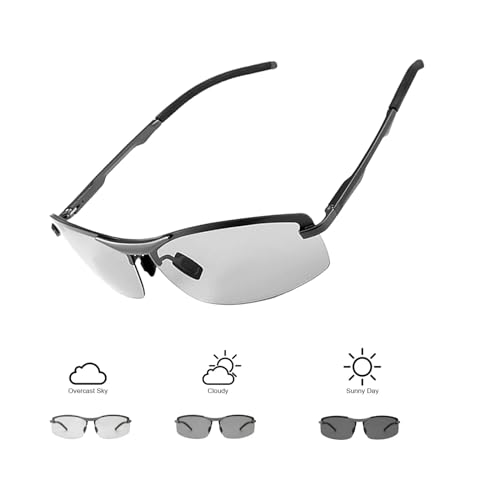 Men's Fashion Driving Photochromic Polarized Sunglasses for Men - Al-Mg metal Ultralight Frame3