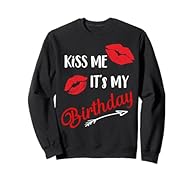 Kiss Me Is My Birthday Funny Family Happy Birthday Party Gif 8.5 oz, Classic fit, Twill-taped neck