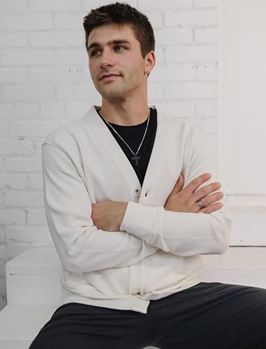 Boston Bay Diamonds Men's Cross Pendant Necklace in 316L Stainless Steel Interlocking Woven Cross on 24” Curb Chain, Choice of Color3