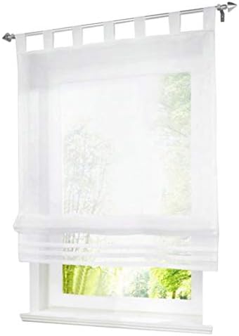 86 York Roman Shades Rod Pocket Sheer Balcony Window Curtain Voile Drape for House Decorative 1 Panel