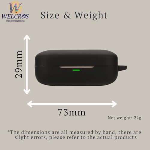 Image of WELCROS Soft Silicone Case Cover Compatible for Realme Buds Air 7 | 7 Pro (Black, Combo)