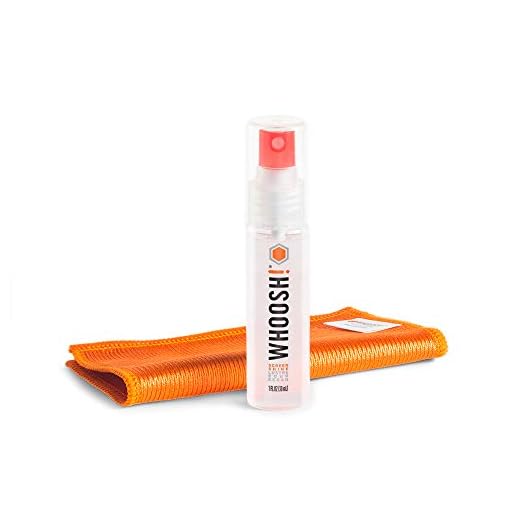 Whoosh Screen Shine Bildschirm Hygiene Spray I gegen Fingerabrücke I Bildschirmreiniger für Computer, Laptops, Tablets, Smartphones, e-Readers I beseitigt Bakterien I inkl. Mikrofaser Tuch - 30ml