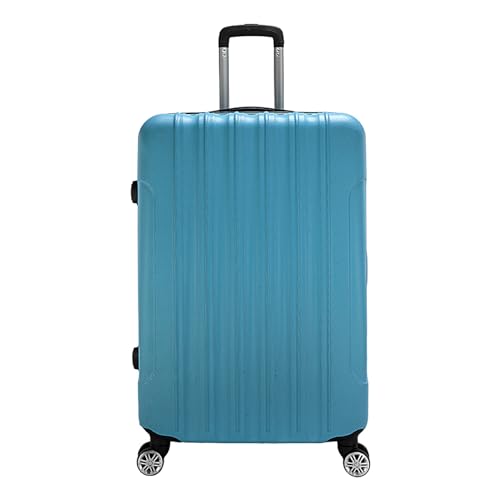 3 Piece Hard Luggage Box with Rotating Wheels 3 Piece Suitcase Set Travel Suitcase Set Retractable Handle(20/24/28)" Baby Blue2