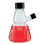 Wheaton Science Products 355753 Borosilicate Glass Trypsinizing Flask with Septum and Cap, 125 mL Capacity, 33-430 Cap Size