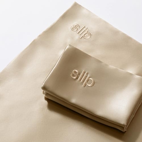 SLIP Queen Silk Pillow Cases - 100% Pure 22 Momme Mulberry Silk Pillowcase for Hair and Skin - Queen Size Standard Pillow Case - Anti-Aging, Anti-BedHead, Anti-Sleep Crease, Caramel (20" x 30")