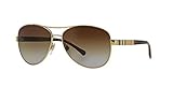 Taglia 59/14/135 BURBERRY Occhiali da Sole BE 3080 Light Gold/Brown Shaded Polarized 59/14/135 donna