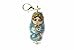 Miniblings Matroschka Babuschka Russland Charm russische Puppee blau - Handmade Modeschmuck I Kettenanhänger versilbert - Bettelanhänger Bettelarmband - Anhänger für Armband