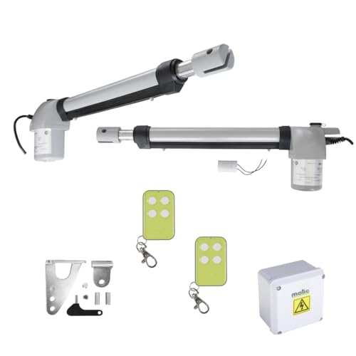 Motor Puerta Batiente 2 hojas - Motores para Puertas Abatibles - Brazo Automatismo para Garaje - Puertas de Garaje MOTIC Domo 4G- Kit (SIN electrocerradura, Kit Estandar)