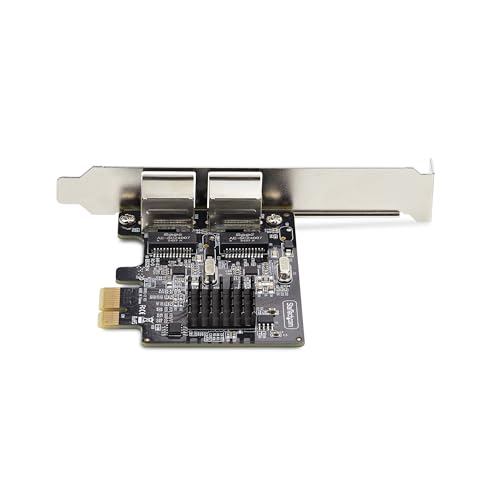 Image of StarTech 2-Port Gigabit PCIe Network Card, NIC, Adapter (ST1000SPEXD4T) | 2x Realtek RTL8111H, PCI Express LAN Card
