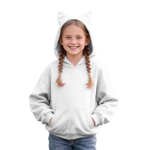 Sweat à capuche pour filles pull confortable évitant le froid à l'école