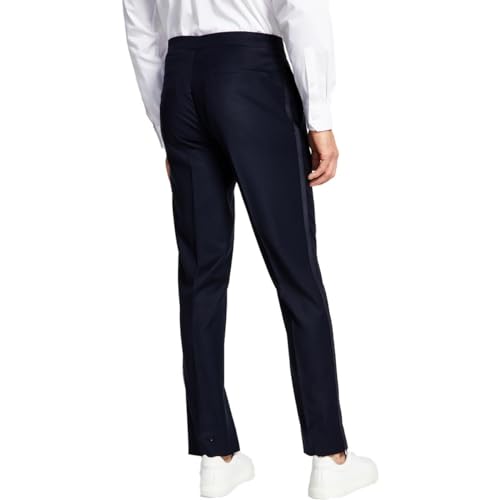 Tallia Alfani Mens Slim Fit Navy Blue Tuxedo Pants 30 x 322