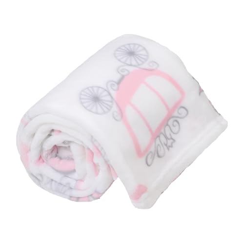 Image of Flannel Toddler Blanket - 50 inchx40 inch Soft Kids Throw for Boys & Girls - Perfect for Naptime, Travel & Bedding (Carriage)