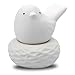 Lively Breeze Little Bird Nest, Non-Electric Ceramic Diffusers for Essential Oils and Aromatherapy Fragrance, White Ceramic Diffusers in Car or Bathroom and Desk Office Decor, White Vase