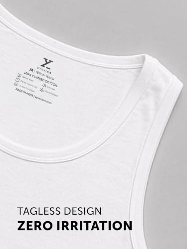 Image of XYXX Men's Solid Regular Fit Vest | Soft and Breathable Baniyan for Man, Light and Comfortable Man's Inner (Pack of 3)