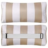 ZOBGOWE Outdoor Pillow for Chaise Lounge Chair, 2pcs Striped Chaise Lounge Pillows, Adjustable Strap Head...
