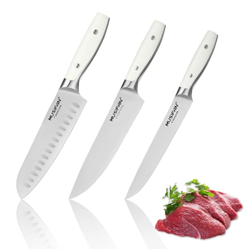 Musifan 3-Piece Chef Knife Set, Professional Ultra Sharp Kitchen Knives ...