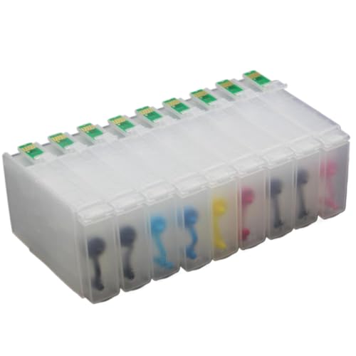 Cartouches rechargeables T1571-T1579 pack de 9 réservoirs vides 80 ml pour R3000