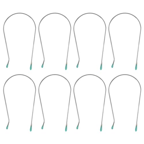 WRITWAA Lot de 8 Pinces Chauffantes Électriques U 4,45 Cm en Acier Inoxydable 304 pour Bigoudis, Clips à Friser Cheveux, Remplacement Rouleaux Chauffants, Coiffage Maison, Soin Capillaire