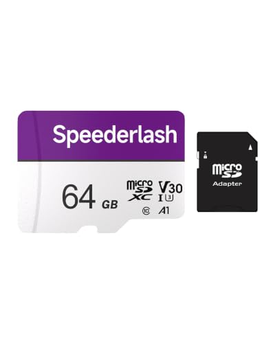 Image of Speederlash 64GB Micro SD Card with Adapter, U3 A1, Up to 95MB /s