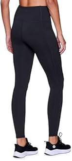 RBX Active Women's Ultra Soft Solid Workout Running Yoga Leggings with Pockets