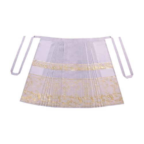 Hanfu traditionnel de prestige : jupe chinoise longue et fine en tissu fluide