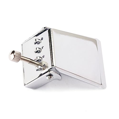 Garneck Guitar Tailpiece Bridge Plate Banjo Tailpiece 4 String Replacement Silver Vintage Plate Set Easy to Use Install