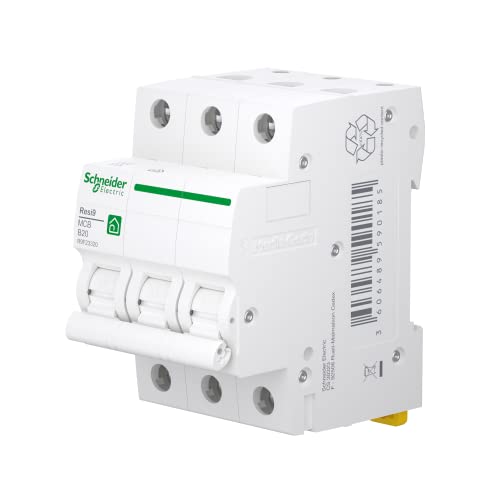 Schneider Electric Leitungsschutzschalter Resi9, 3-polig, 20A, B-Charakteristik, 6kA, Artikelnummer R9F23320