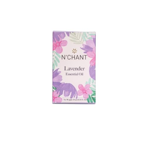 Image of N'chant Lavender Essential Oil for Hair Fall Control & Hair Growth, Skincare and Relaxing Sleep|100% Natural, Pure & Undiluted |For Diffuser or Aromatherapy | 10ml