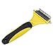 TANGUOX Pet Undercoat Rake, Stainless Steel Dematting Comb for Dogs and Cats, 2 Sided Grooming Tool with Sharp Round Blades, Effectively Remove Knots and Loose Hair for Thick Doubl