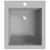 vidaXL Lavandino Cucina Granito Nero con Piletta Lavabo Lavello ad Incasso