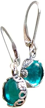 Recycled Vintage Mason Jar Sterling Silver Botanical Collection Leverback Earrings
