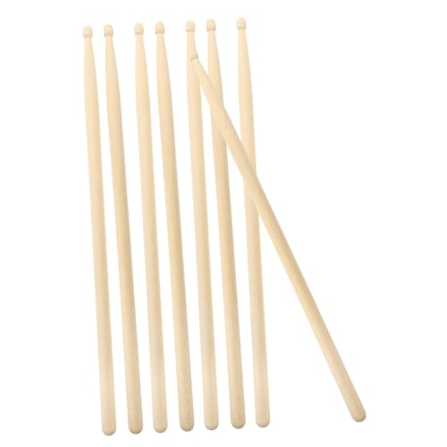 4 pares de baquetas de madera de arce para batería jazz miniatura 1