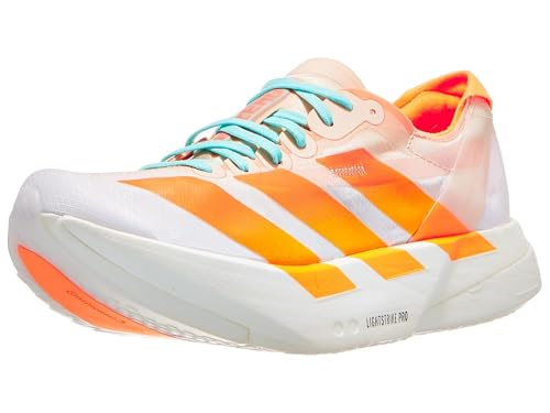 Image of Adidas CRYSAN /FLAORA /FLAAQU Women's Adizero Adios PRO 4 W Crystal sandFlash Orange /Flash Aqua 9.5 US, Wide