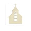 30 Pack 4 Inch Wood Church Cutouts Unfinished Wooden Church Hanging Ornaments DIY Church Craft Gift Tags for Home Party Decoration Craft Project #1