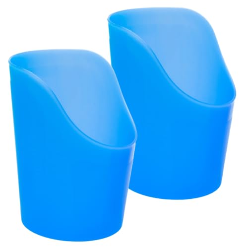 Image of TalkTools Cut Out Cups - Motor and Coordination Support | Drinking Glass for Stable and Fixed Position | Special Drinking and Therapy Training Cup | Easy to Grip and Sipping | 3 oz Blue (2 Pk)