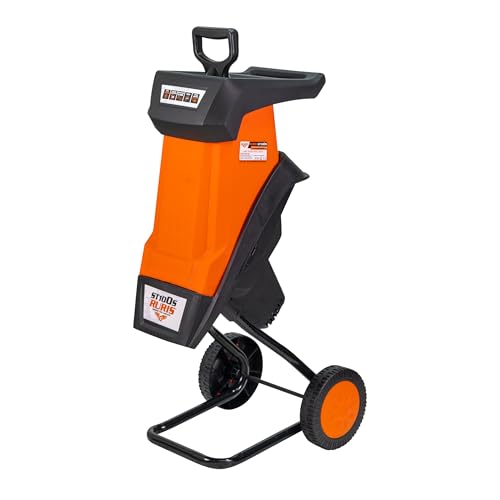 RURIS POWER FOR NATURE Broyeur Vegetaux Électrique de Jardin ST100s, 2400W, Branches Diamètre 40mm, avec Un Sac de 50L, Orange