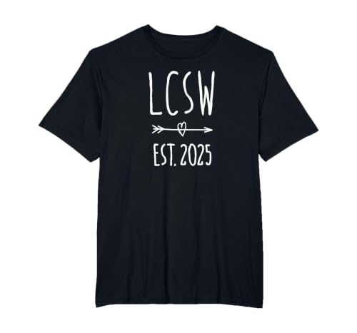 LCSW Graduation 2025 Licensed Clinical Social Worker T-Shirt, Men's Big and Tall, Black, 4X Tall