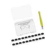 Adesivi di ricambio a LED per vari modelli di occhiali, 20 pezzi da 5 x 2 mm, set di adesivi con pinzette e scatola di immagazzinaggio inclusi occhiali indossabili con luce a LED adesivo discreto