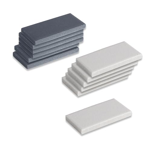 Colidcolor Professional Streak Plate Kit for Mohs Hardness Testing Geology, Mining, Industrial Material Hardness Test Tool (12-Piece)